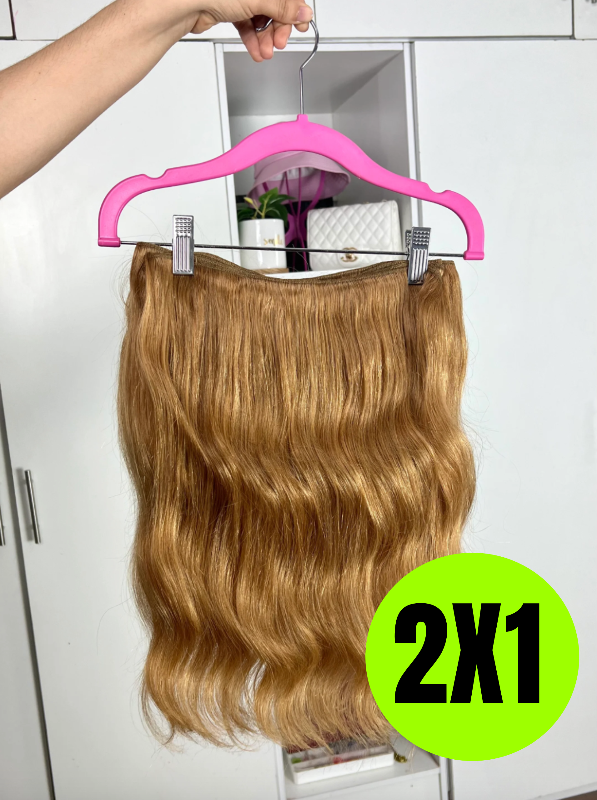 Cortina de 2 Metros💗 Natural 18"